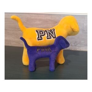 VS PINK Nation Yellow Plush Dog & Purple Dog